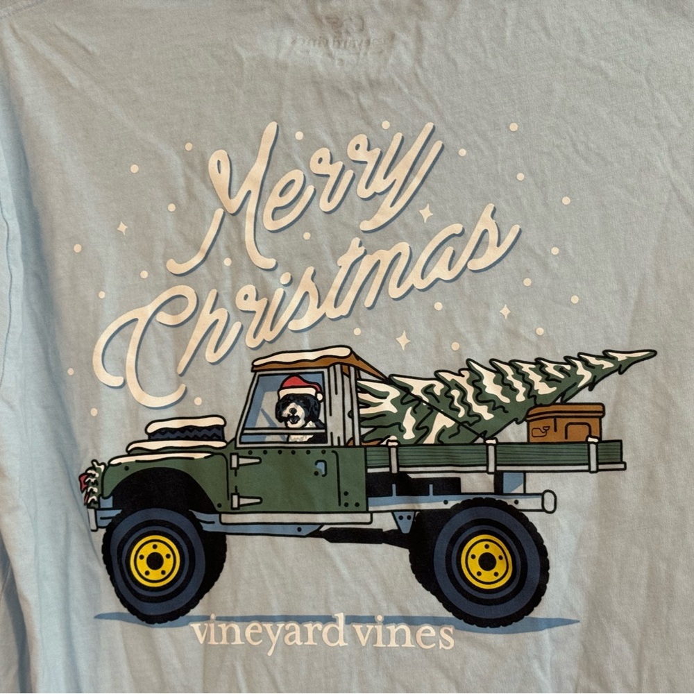 Mens Vineyard Vines Christmas long sleeve tee